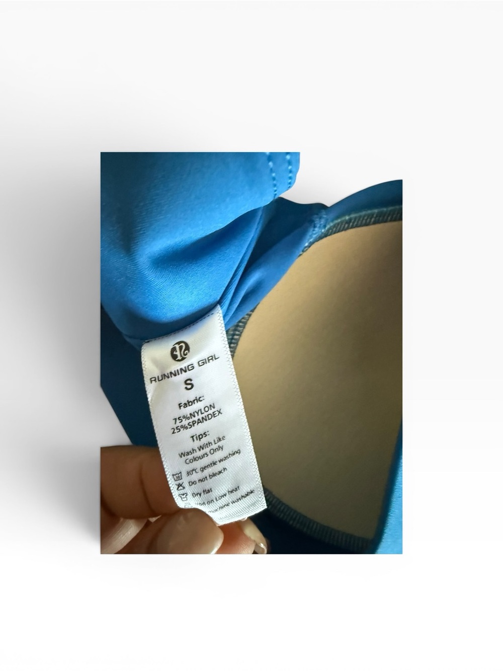 Women's Blue Cross-Back Sports Bra - Picture 4 of 4